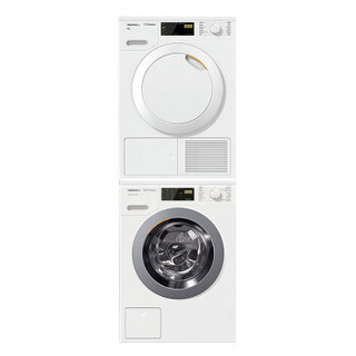 Miele 美诺 WDD020C+TDB120C 8kg洗衣机+7kg热泵烘干机 洗烘套装 白色