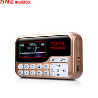 万利达（Malata）T05 插卡音箱 便携小音响 音乐MP3外响播放器 FM收音机 金色