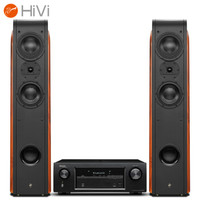 惠威(HiVi)D3.2F+天龙X518CI 功放 音响 家庭影院套餐2.0声道 客厅高保真落地音箱 木质 HiFi 全国免费安装