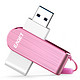 EAGET 忆捷 F50 USB3.0 U盘 粉色 64GB