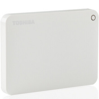  TOSHIBA 东芝 V8 CANVIO高端系列 2.5英寸 移动硬盘 1TB 清新白