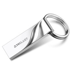 台电32GB USB2.0 金属U盘 NEX系列 亮银色 防水抗摔便携圆环车载优盘