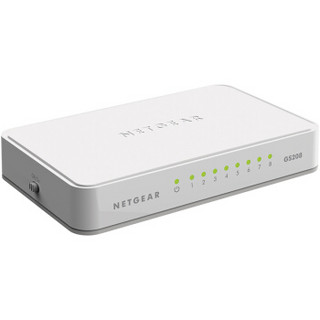 美国网件（NETGEAR）GS208 8口千兆非网管交换机 SOHO办公小型家用宿舍网络分线器以太网交换机