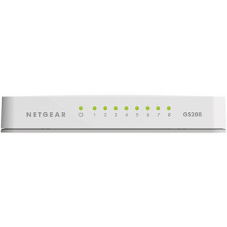 美国网件（NETGEAR）GS208 8口千兆非网管交换机 SOHO办公小型家用宿舍网络分线器以太网交换机