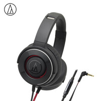 铁三角 WS550iS 便携式重低音头戴耳机  黑红 立体声 手机耳麦