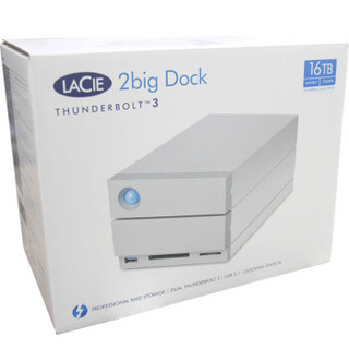 LaCie 16TB Type-C/雷电3 USB3.1 DP端口 USB3.0 CF卡槽 SD卡槽 磁盘阵列 2big Dock 存储坞站