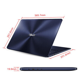 ASUS 华硕 灵耀3系列 灵耀3 PRO 15.6英寸 笔记本电脑 酷睿i7-7700HQ 8GB 256GB SSD GTX 1050Ti 4G 蓝色