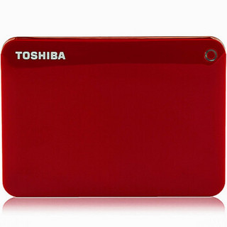  TOSHIBA 东芝 V8 CANVIO高端系列 2.5英寸 移动硬盘 500GB 活力红