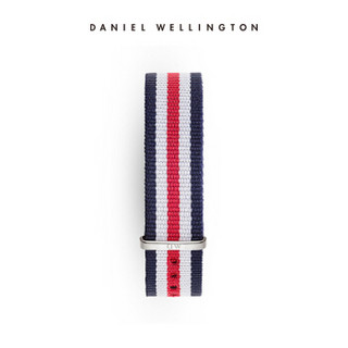 DanielWellington 丹尼尔惠灵顿 DW00200051 原装表带18mm尼龙银色针扣女款 （适用于36mm表盘系列）