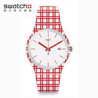 swatch 斯沃琪 情迷地中海系列 SUOW401 周末野餐 中性石英手表