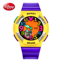 Disney 迪士尼 ML-15029L 儿童卡通米奇表（紫色)  靓丽撞色 防水