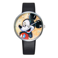 Disney 迪士尼 MK-11039B 儿童复古米奇石英表 大表盘 皮带