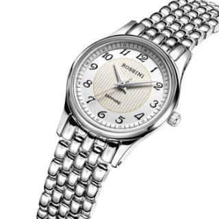 商品rossini 罗西尼 雅尊商务系列 r5356w01c 不锈钢石英情侣表-女表