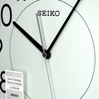 精工(SEIKO)挂钟 QXA629S时尚居家静音挂钟办公室客厅挂钟表盘夜光石英钟QXA629S银框白盘