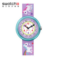 swatch 斯沃琪 ZFBNP033 儿童魔法独角兽石英表（紫色）  故事时光