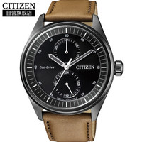 CITIZEN 西铁城 BU3018-17E 男士光动能手表 皮带 黑盘