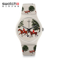 swatch 斯沃琪 ORIGINALS 原创系列 SUOT103 红色夹克 女士石英腕表