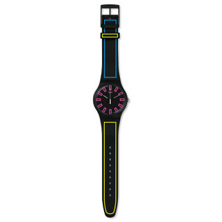 swatch 斯沃琪 SUOB146 活力石英表 原创炫彩荧光环绕 王俊凯同款