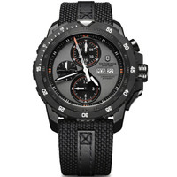 VICTORINOX 维氏 241528 男士自动机械表 灰色盘 黑色织物带 半透明底盖 100米防水 准距倒计定时 尼龙表带 空军时速
