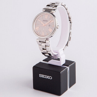 SEIKO 精工 LUKIA系列 SUT331J1 女士太阳能手表 粉色表面