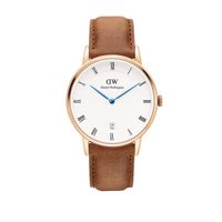 DanielWellington 丹尼尔惠灵顿 DW00100115 男士石英表 38mm金色边皮带 带日历
