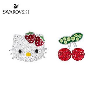 SWAROVSKI 施华洛世奇 5368973 HELLO KITTY 水果不对称耳钉