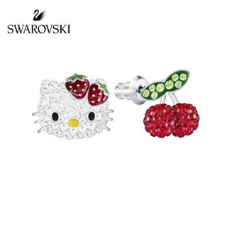 SWAROVSKI 施华洛世奇 5368973 HELLO KITTY 水果不对称耳钉