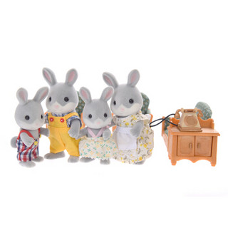  Sylvanian Families 森贝儿家族 动物家族4只装 过家家玩具 棉尾兔家族