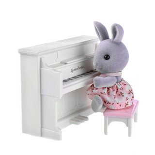  Sylvanian Families 森贝儿家族 家具套装 过家家玩具 兔妹妹和钢琴SYFC18108