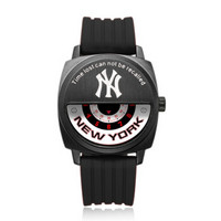 MLB 美国职棒大联盟 MLB-YH009-2 中性石英手表 34.5mm 黑色/白色 黑色 硅胶