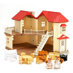 Sylvanian Families 森贝儿家族 灯光大屋 过家家玩具 礼品套 SYFC27568 +凑单品