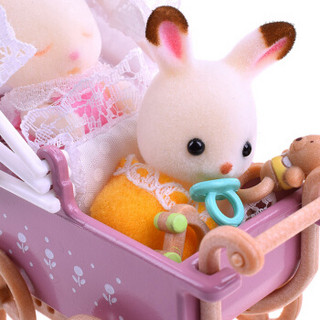 Sylvanian Families 森贝儿家族 兔家族系列 巧克力兔家族 巧克力兔双胞胎家具套SYFC22068