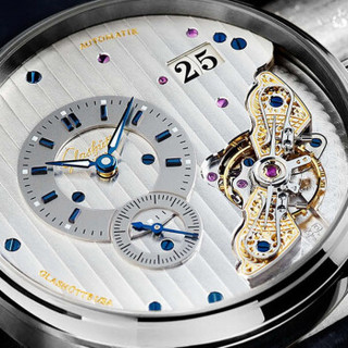 Glashütte 格拉苏蒂 艺术与工艺系列 1-91-02-02-02-70 机械男表（银色）