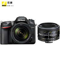 Nikon 尼康 D7200（AF-S DX 18-140mm f/3.5-5.6G +AF 50mm 1.8D ）双镜头单反套机（APS-C、2416万）