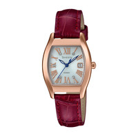 CASIO 卡西欧 SHS-4520PGL-7B 女士太阳能石英表 酒桶款 SHEEN 人工合成蓝宝石玻璃