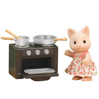  Sylvanian Families 森贝儿家族 家族系列 过家家玩具 猫妹妹和烤箱SYFC18118