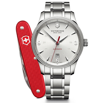 VICTORINOX 维氏 241715.1 维氏军刀军表套装  100米防水 钢表带 银色表盘