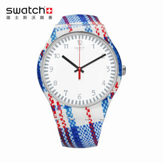 swatch 斯沃琪 ORIGINALS 原创系列 SUOZ258C 男士石英手表 苏格兰格纹