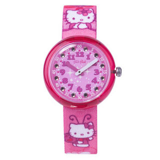 swatch 斯沃琪 ZFLNP005 HELLO KITTY BUTTERFLY女士石英表