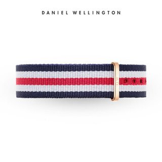 Daniel Wellington DanielWellington）DW表带18mm尼龙玫瑰金针扣女款DW00200030（适用于36mm表盘系列）
