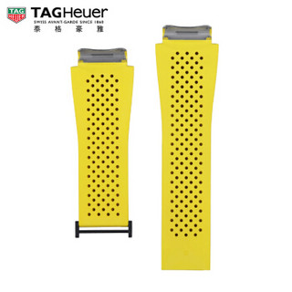 TAG Heuer 泰格豪雅 2FT6082 黄色橡胶表带适配PVD黑钛合金表扣 45毫米