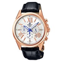 CASIO 卡西欧 EDIFICE系列 EFR-548L-7B 男士石英表 施华洛世奇元素 防水 夜光 44mm 白色 黑色 皮质
