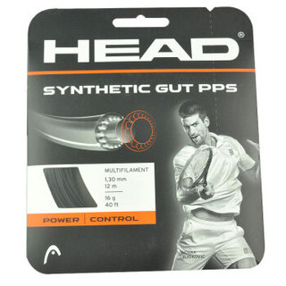 海德（HEAD）多股网球线 专业网球拍软线 聚酯纤维网拍线 Synthetic Gut PPS 黑色