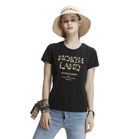 NORTHLAND 诺诗兰 GQ072A18 女式短袖T恤(黑色 M)