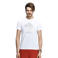 NORTHLAND 诺诗兰 GQ075A17 男式短袖T恤 (亮白色 M)