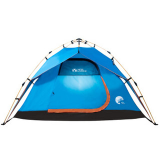 牧高笛 野营防风双层旅游3-4人自动速搭公园露营零动液压帐篷 EXZ1729001 蓝色