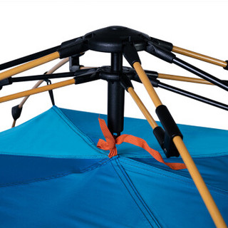 牧高笛 野营防风双层旅游3-4人自动速搭公园露营零动液压帐篷 EXZ1729001 蓝色