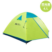 牧高笛 MOBI GARDEN 旅游野营露营防风防雨透气4人双层三季帐篷 QR4 EXZ1529002 荧光黄