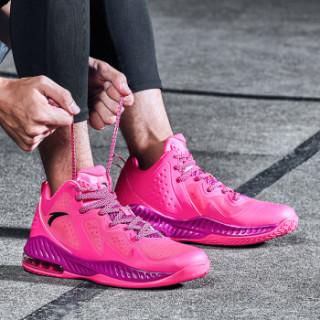 商品anta 安踏 91731114 男士气垫篮球鞋 荧光数码粉 44.