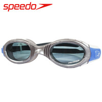 速比涛（Speedo）泳镜 男女士大框舒适防雾防水高清偏光游泳眼镜 Biofuse科技 游泳装备 809066A263 银/蓝